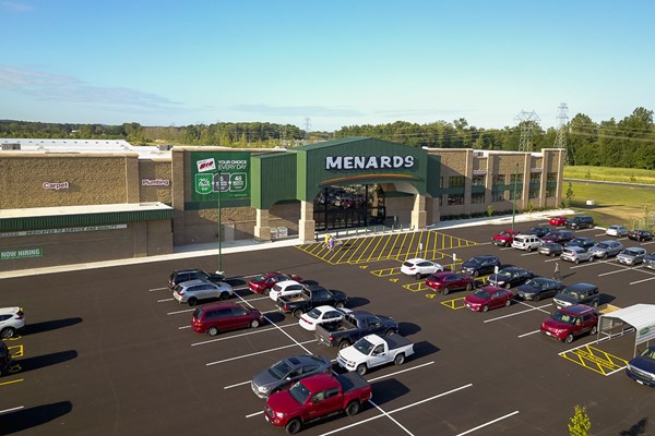 Cleveland Construction Completes New Menards Retail Center