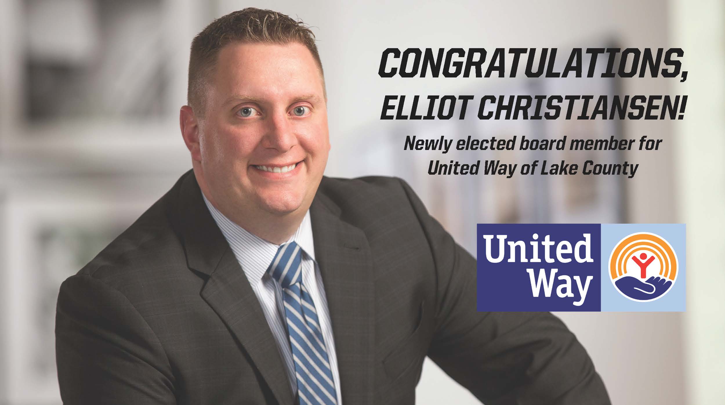 Elliot Christiansen Elected to Board of United Way of Lake County