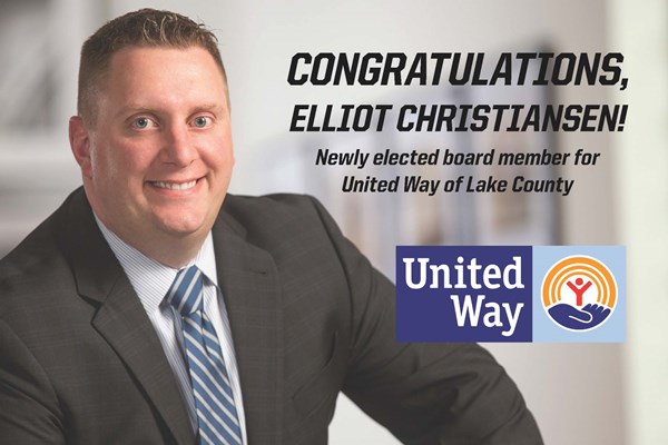 Elliot Christiansen Elected to Board of United Way of Lake County