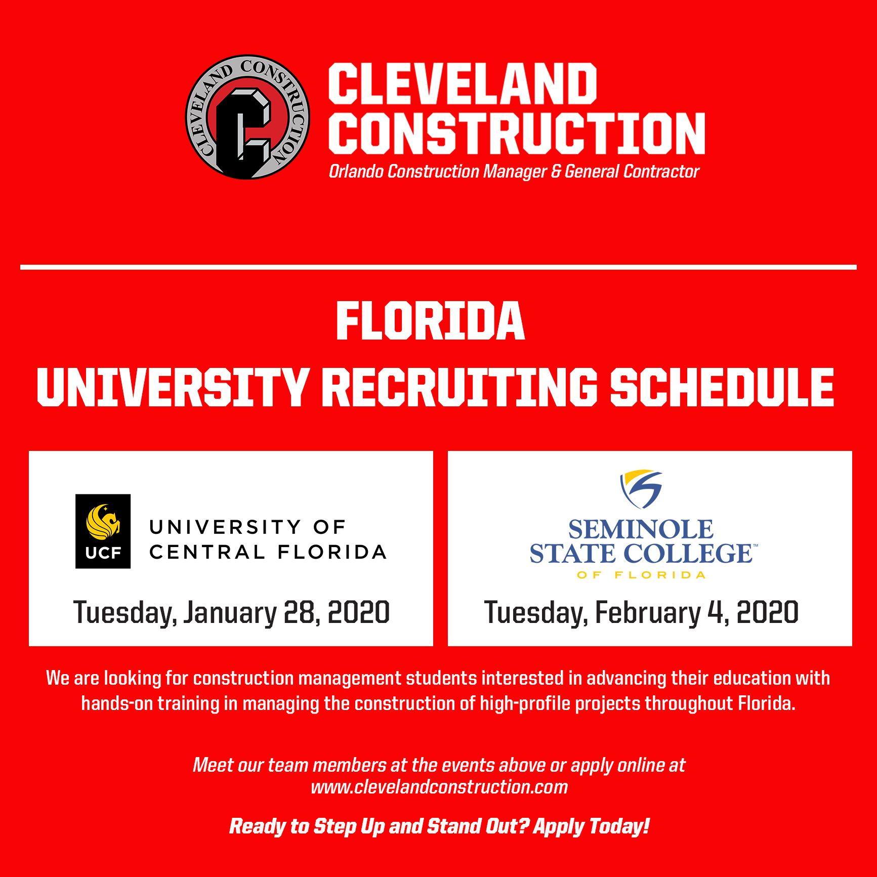 University Recruiting Events in Florida