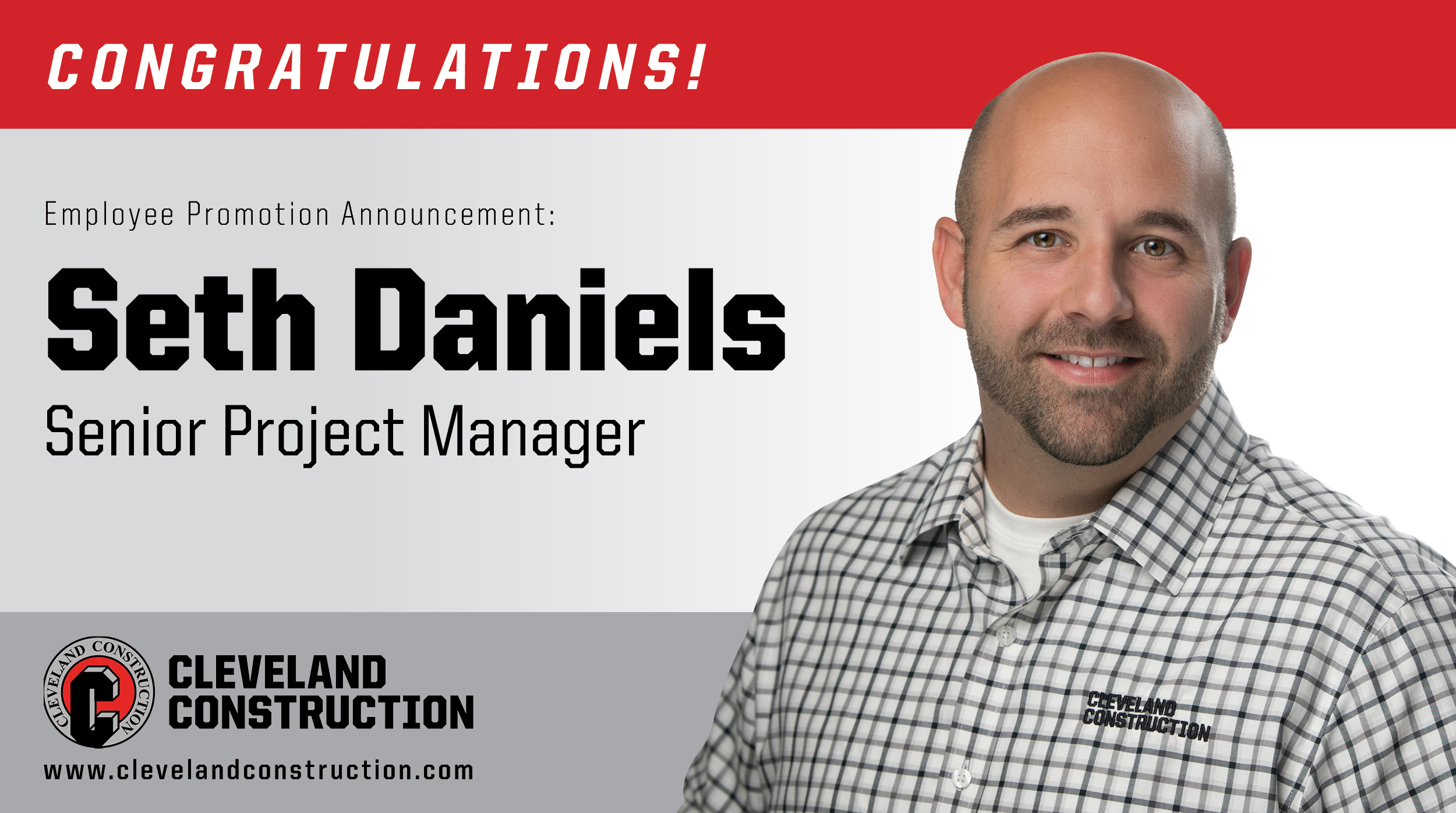 Seth Daniels Promoted to Senior Project Manager