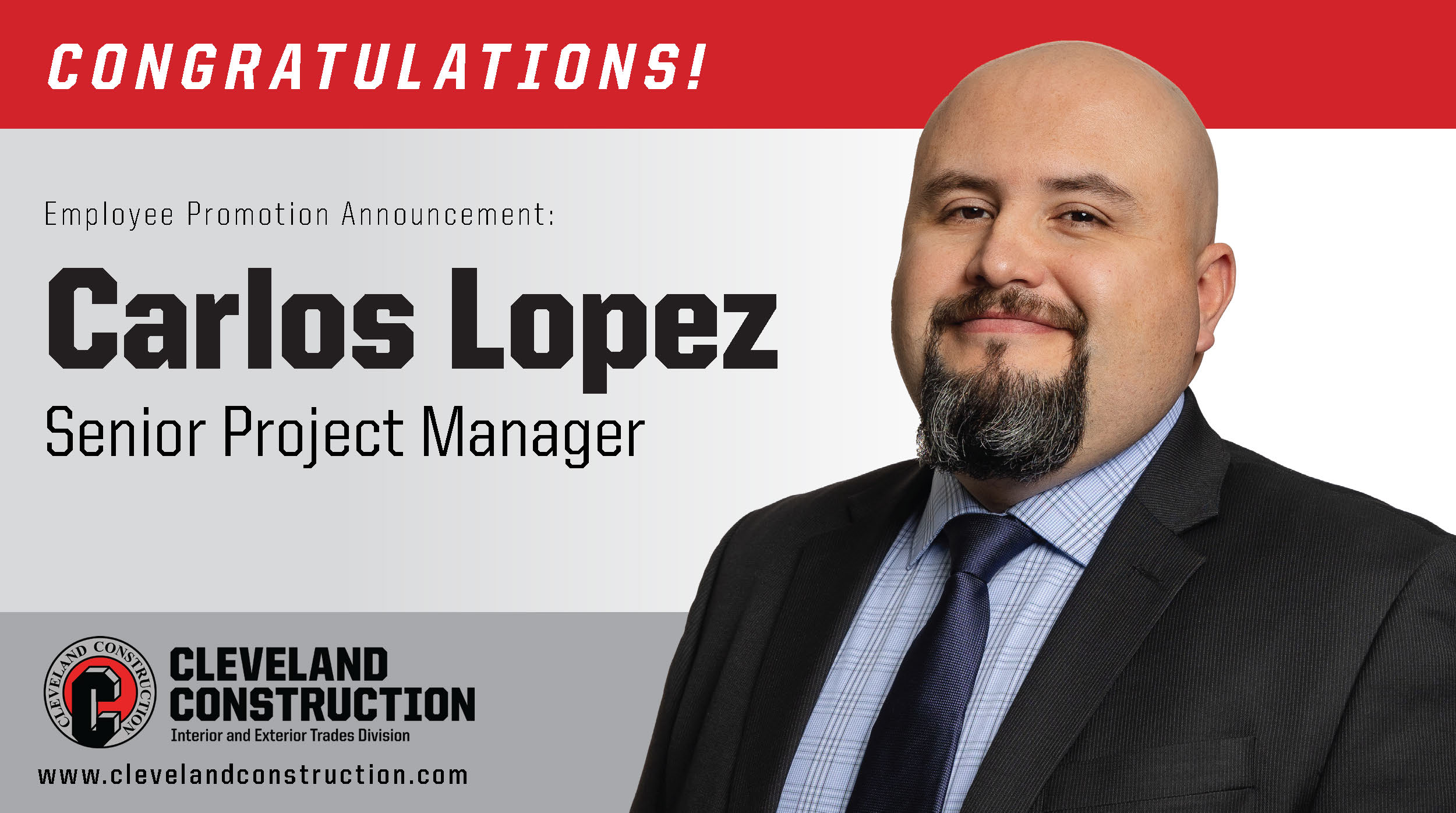 Carlos Lopez Promoted to Senior Project Manager