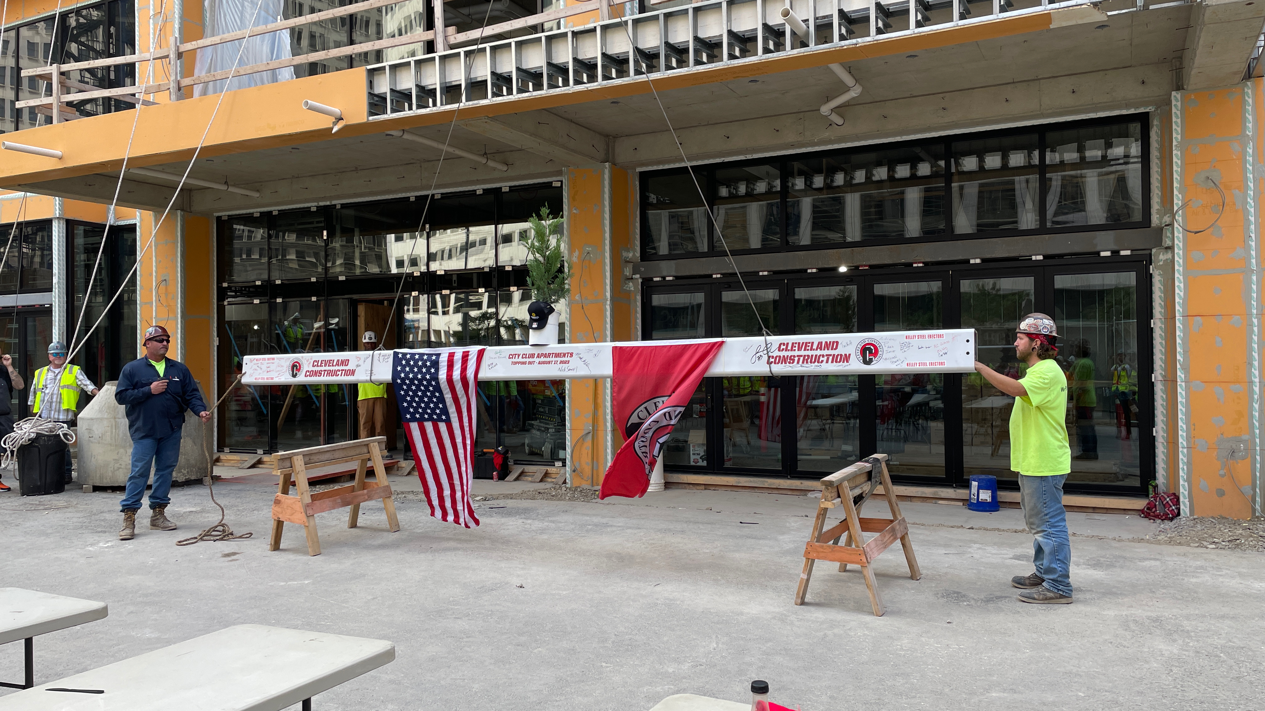 City Club Apartments Cleveland Celebrates Topping Out Construction Milestone
